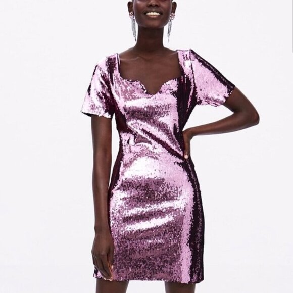NWT ZARA | Sequin Dress | Sz. XS - Picture 1 of 11